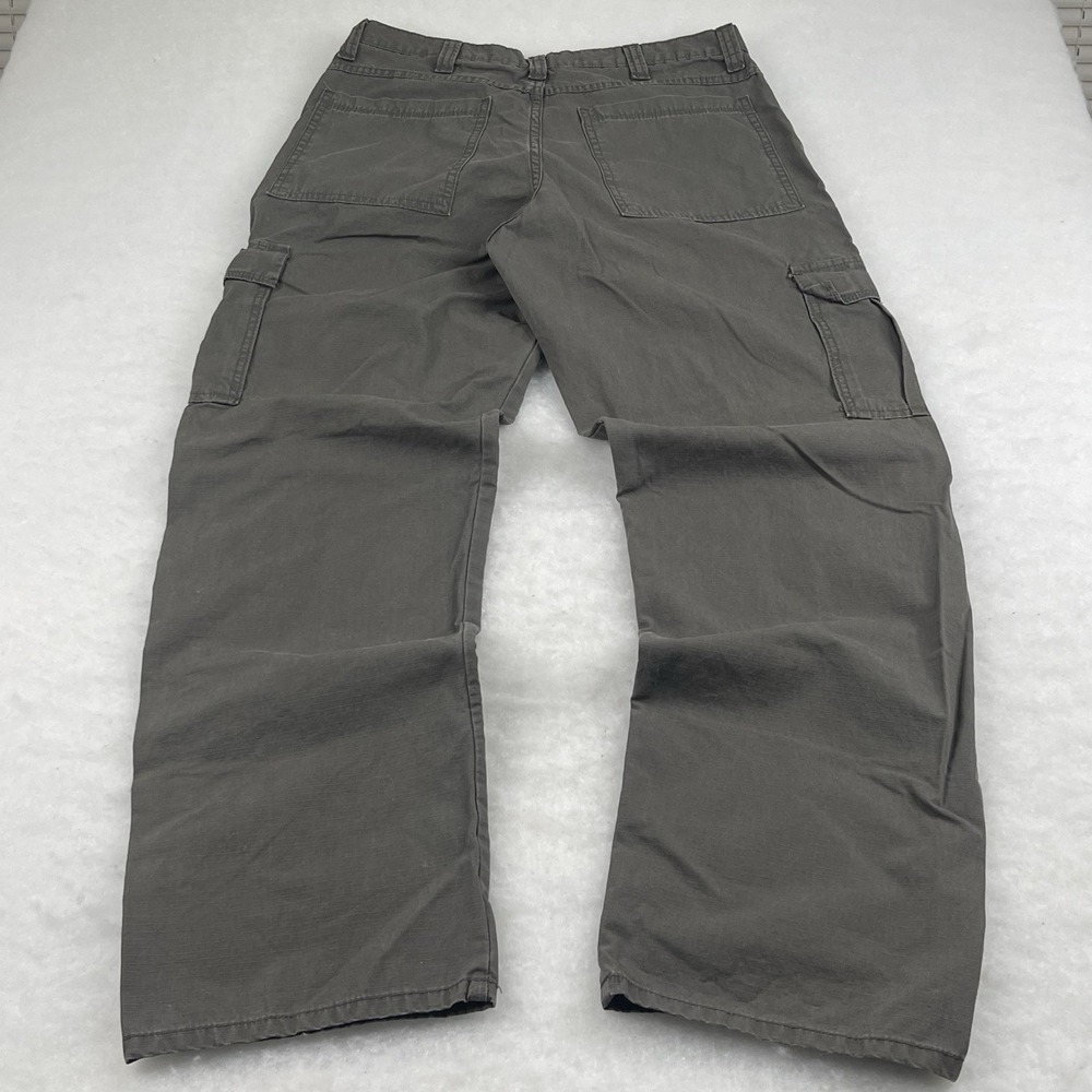 Wrangler Cargo Pants Grey Men's 34x34 Ripstop Workwear Straight Leg - Picture 3 of 4